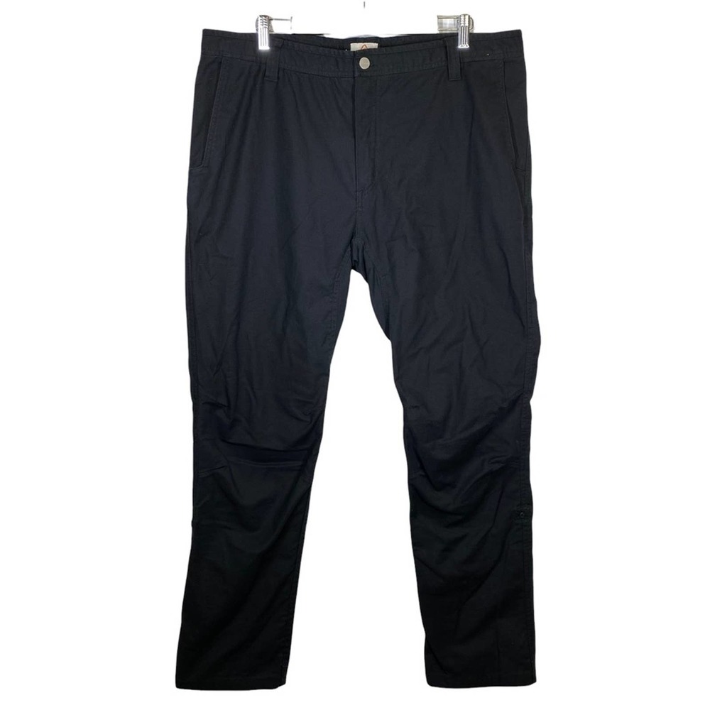 LIVSN Black Canvas Organic Cotton Blend Straight Pants 38 x 32